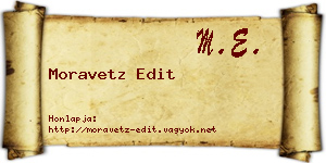 Moravetz Edit névjegykártya